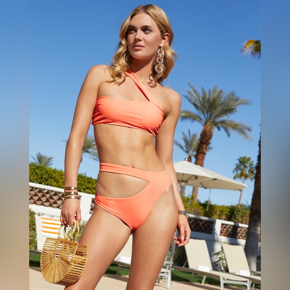 NEW! Ramy Brook Hope Strappy Bikini Swim set, Orange